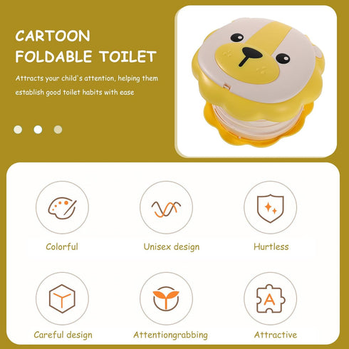 HONITANO Foldable Portable Potty Chair, Travel Toilet Seat for Boys, Lightweight Foldable Potty for Camping and Car