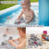 Yomwet 6 4 Set, Bath Toys for Toddlers Infants Months+, Floating Bathtub Elephant Toys Squeak Rubber Animal Piece Pool