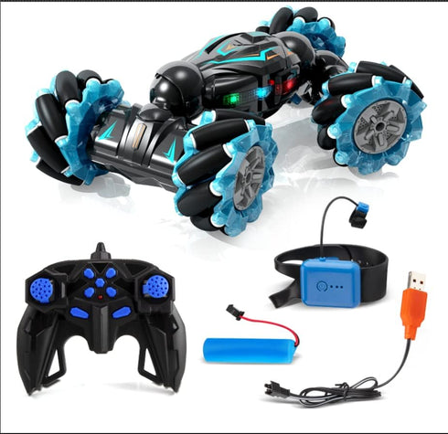 1:12 2.4GHz 4WD 8-12, 360 Deejoy Gesture Sensing RC Stunt Car, Hand Controlled Remote Control Car for Boys Double Sided