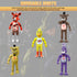 Action Figures Set, 5 Pcs Toys, 5.5 Inches Movable Joints Collectible Set with Light for Cake Toppers and Gifts