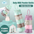4 Formula Dispenser: Compartments Stackable Formula Container for Travel - Portable Baby Milk Powder & Snack Storage