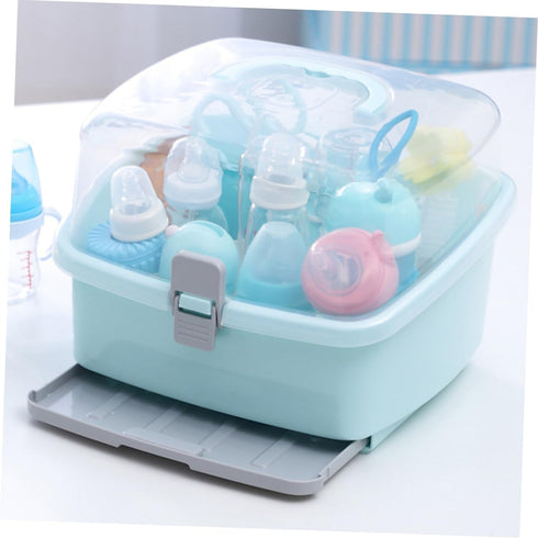 Vaguelly Portable Bottle Storage Box Organizer for Travel Home Pacifiers and Tableware Easy