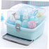 Vaguelly Portable Bottle Storage Box Organizer for Travel Home Pacifiers and Tableware Easy