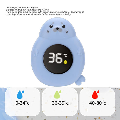 TARSHYRY Swimming Baby Bath Thermometer Cartoon Seal LED Digital Water Temperature Thermometer Toy for Infant Toddler