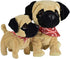 WEofferwhatYOUwant Pug Daddy & Pug Puppy Electronic Interactive Plush Dog Toys Set