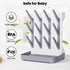 WillMall Countertop 12 Baby Bottle Drying Rack: Vertical Space Saving Large Bottles Holder - Standing Boon Dryer Rack