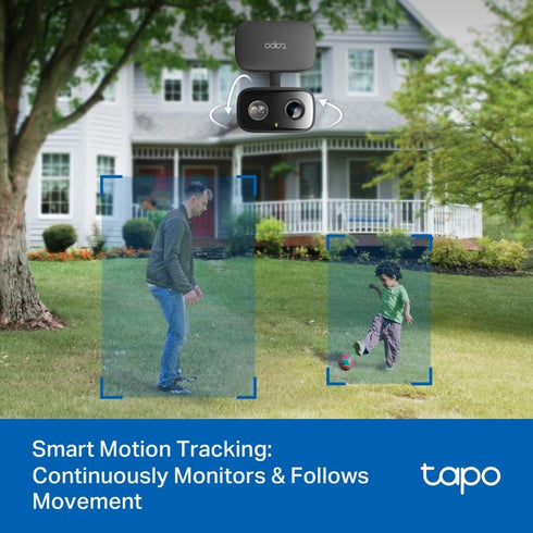 Tapo 1080p 360 360 Pan/Tilt Indoor/Outdoor Security Camera Free Person/Baby Cry Detect & Motion Track, View, Color