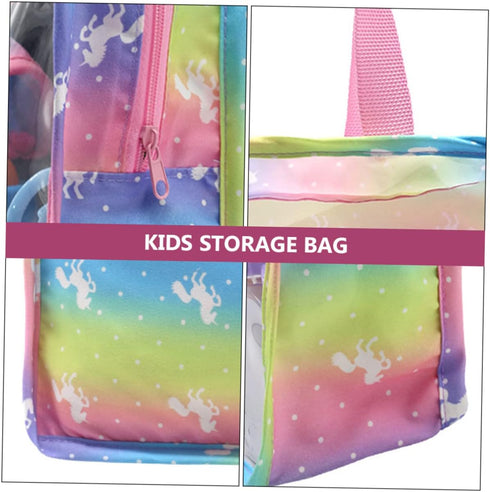 Toyvian Clear Organizer Tote Bag for Kids - Doll Clothes Storage