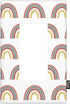 Boho Rainbow Rocker Wall Plate, Standard 1-Gang Cute Cartoon Switch Plate Covers for Nursery Room