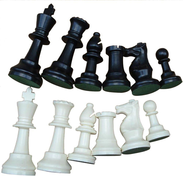 Vbestlife Tournament Chess Game Set, Complete International Chess Pieces, Black & White Chess Board Set (Large 77mm)