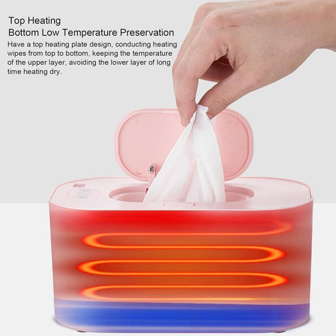 Nachukan Baby Wipe Warmer USB Constant Temperature Portable Wipe Heater Warm Keeper for Babies Care (Pink)
