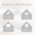 Milliard Bed Bumper Toddler Foam Bed Rail with Bamboo Washable Cover and Non-Slip Hypoallergenic Water Resistant, Kids