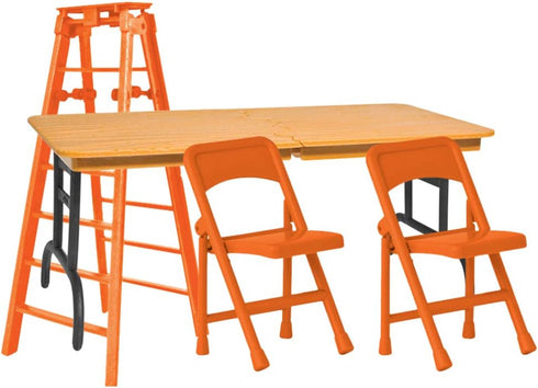 ULTIMATE Ladder, Table & Chairs Orange Playset for Wrestling Action Figures