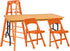 ULTIMATE Ladder, Table & Chairs Orange Playset for Wrestling Action Figures