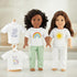 5-Pack 18 Inch 80/20 Emily Rose White Doll T-Shirts - Cotton/Poly | Doll Clothes Wardrobe Basics Fits American Girl