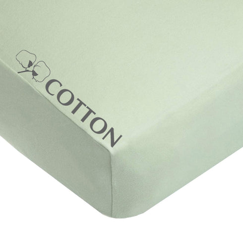 American Baby Company 100% Natural Cotton Fitted Crib Sheet, 52" x 28", Celery, for Boys and Girls