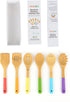 Set 6-Piece 2+ Rainbow Bamboo Kitchen Utensil for Kids Montessori-Inspired Real Cooking Tools | Ages | Natural Bamboo |