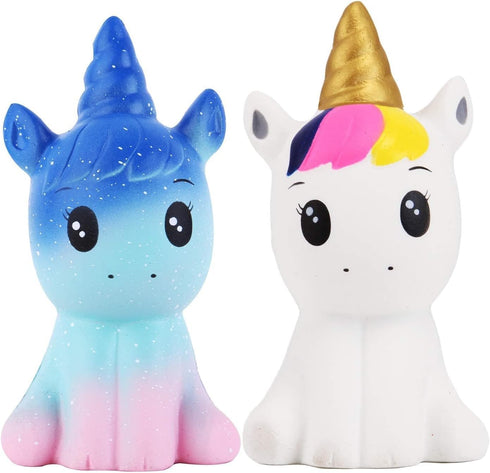 Anboor 4.9 Inches Squishies - Unicorn Galaxy Kawaii Soft Slow Rising Scented Animal Squishies for Kids Stress Relief