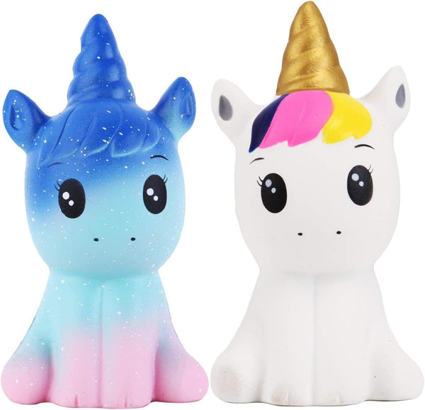 Anboor 4.9 Inches Squishies - Unicorn Galaxy Kawaii Soft Slow Rising Scented Animal Squishies for Kids Stress Relief