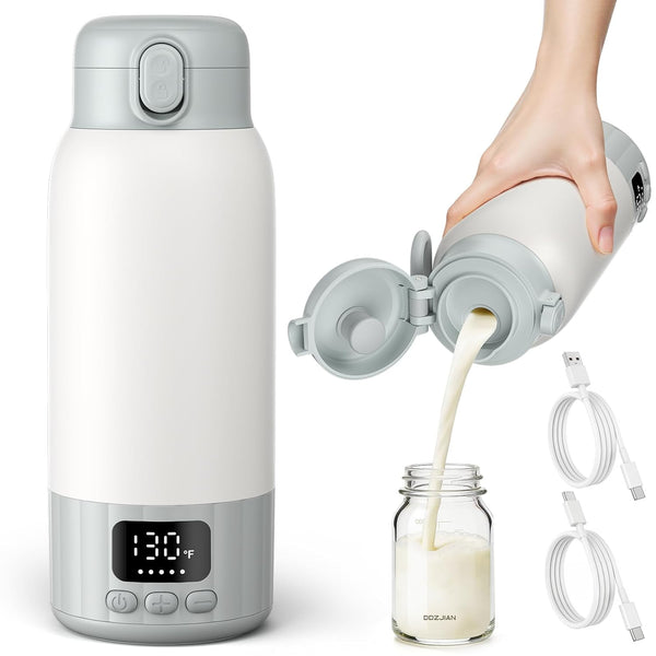 Portable Bottle Warmer for Travel, Fast Heating Milk Warmer On The Go,