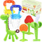 Medical-Grade Teething Toys for Babies 0-18 Months, BPA Free with 2 Baby Fruit Feeders and 4 Teethers, Green