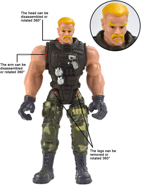 12 Pack Military Soldier Special Forces SWAT Counter-Strikes Elite Model with Weapon