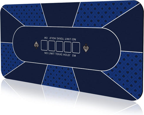 70 x 35 Inch Poker Mat, 8 Players Texas Hold'em Poker Rubber