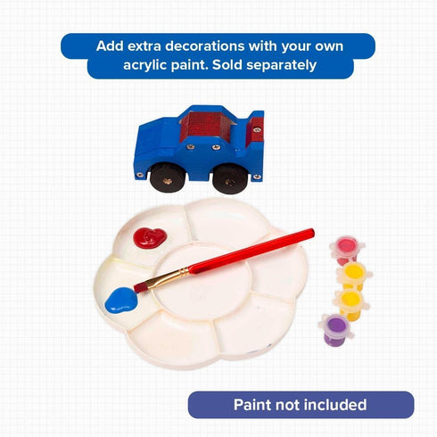 DIY Wooden Monster Truck with Stickers, Kids Building Kit, STEM Building Toys for Ages 4-7