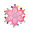 G-Tree Infant Taggy Blanket, Breathable Bedtime Newborn Baby Soft Plush Security, Flower Taggie Blanket Pink