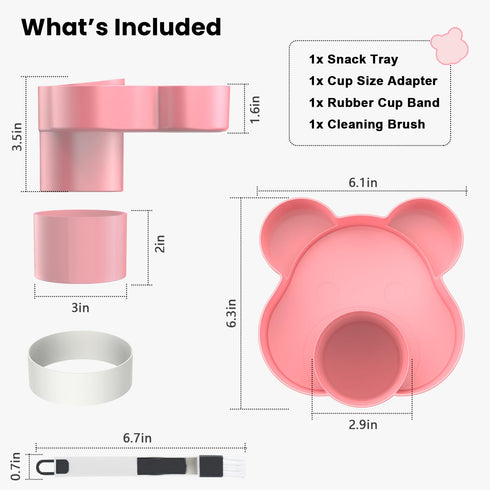 BlueOrigin Car Seat Snack Tray - Travel Tray for Kids Car Seat, Stroller, Booster and Anywhere with a Cup Holder