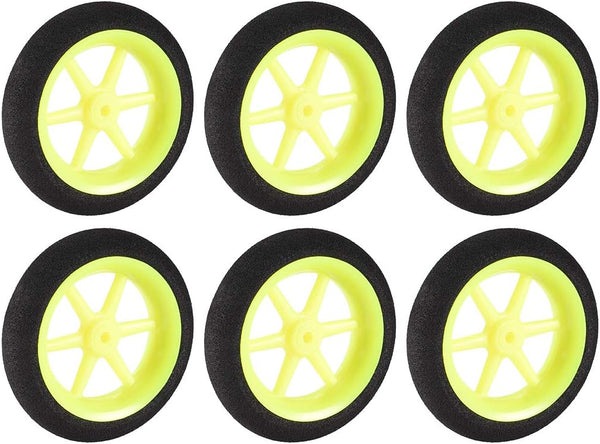 uxcell RC Model Plane Aircraft Wheel, Micro Sport Wheel 0.11 Inch X 1.96 Inch - 6PCS