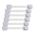 Dreambaby Twist 'N Lock Multipurpose Latch, Child Safety Locks, White, 6 Pack, Model L1435