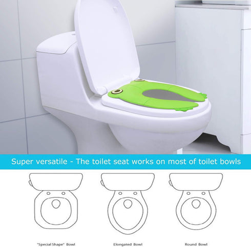 PandaEar Toilet Seat Cover | Folding Travel Toilet Seat for Children and Potty Training | Portable Silicone Toilet Seat