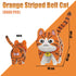 Set8000PCS HONLANCH Animal Orange Striped Bell Cat Micro Building Blocks Gift for Adult and Kid