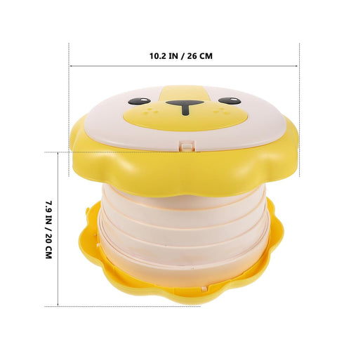 Vaguelly Portable Foldable Potty Chair, Lemon Yellow Folding Travel Toilet Seat, Portable Toilet for Boys, Lightweight