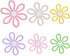 Dimeho 6pcs 3 Boho Nursery Decor Daisy Flower Woven Macrame Wall Hanging Size Daisy Flower Wall Decor Bohemian Nursery