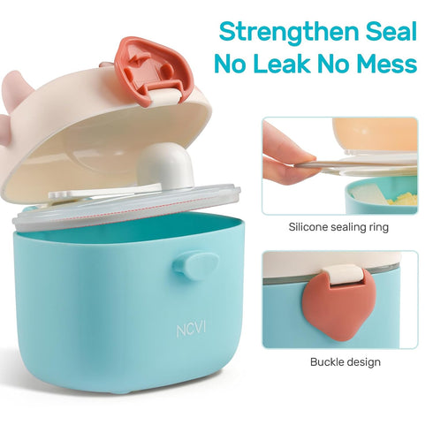NCVI Baby Formula Dispenser On The Go, Formula Container To Go, Formula Holder for Travel, Outdoor Picnic with Baby