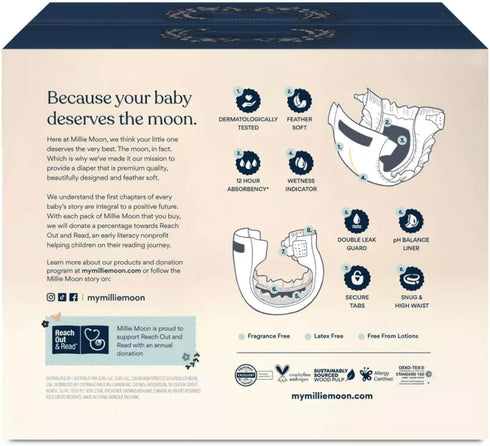 Generic 6, 54 Count Millie Moon Luxury Diapers, Size