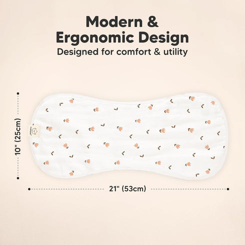 5-Pack 8-Layers Muslin Burp Cloths Baby Boy, Girl - Very Absorbent Baby Burp Cloth Rags, Viscose Derived from Bamboo