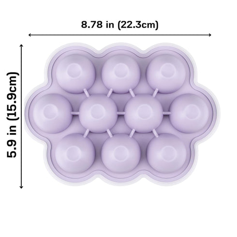 2 Pack 1oz PandaEar Cloud Silicone Baby Food Freezer Tray with Lids, Measurement Markings for Precise Portioning, BPA