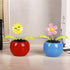 Red Solar Dancing Flower Car Dashboard Decorations, Funny Solar Powered Flower Pot Ornaments for Early Development.