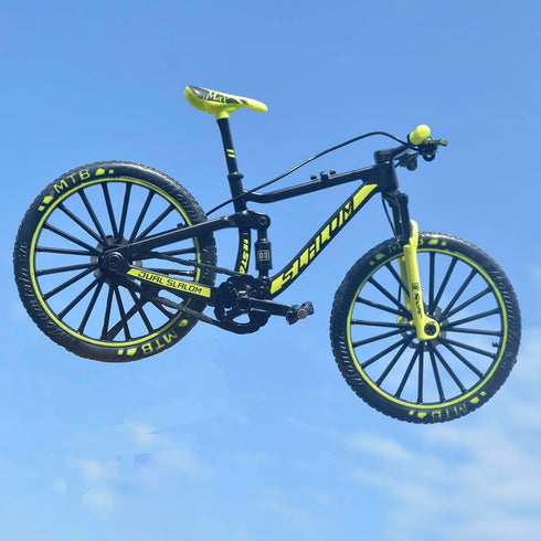 Ailejia Mountain Bike Toy Mini Cake Topper - Dirt MTB Bicycle Ornament Model for Home Decoration Crafts (Black Green)