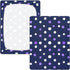 CZXW 52" 28" Polka Dots Purple White Crib Sheets Fitted x Natural Cotton Soft & Breathable for Baby Crib Mattress