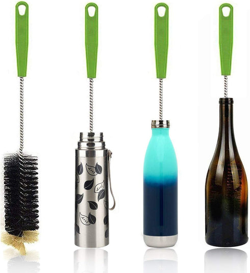 17 7 Pack Long Bottle Brush, in Bendable Cleaner Brushes for Cleaning Neck Beer Bottles, Wine, Baby Bottles, Water