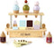 Wooden Ice Cream Toy Set, Pretend Play Food Toys, Ice Cream Counter for Kids, Kitchen Accessories for Toddlers