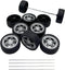 URIMPAVIDO 10PCS Toy Car Wheels 40mm Rubber Tire Wheels with Metal Shaft for
