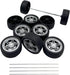 URIMPAVIDO 10PCS Toy Car Wheels 40mm Rubber Tire Wheels with Metal Shaft for
