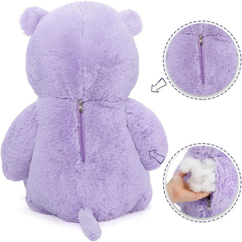 Giant Humongous Hippo Stuffed Animal 36", Oversized Plush, Soft Hug Cute Jumbo Hippo Toy Gift for Kids, Purple