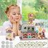 yoliyogo 34pcs Playset Pretend Play Donut Toy Candy Store Toy Realistic Functional Donut Oven with Lights and Sound