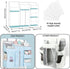 Hanging Diaper Caddy Organizer for Baby Crib - 3-in-1 Diaper Stacker for Changing Table Nursery Storage Holder (Sky
